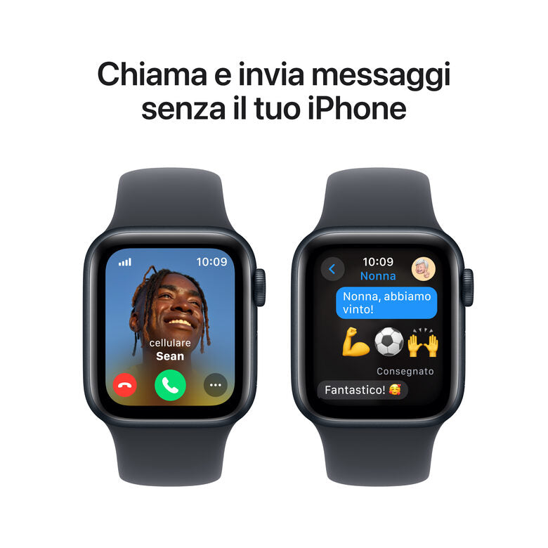 Apple Watch SE GPS + Cellular 40mm Cassa Alluminio Mezzanotte con Mezzanotte Sport Band - S/M