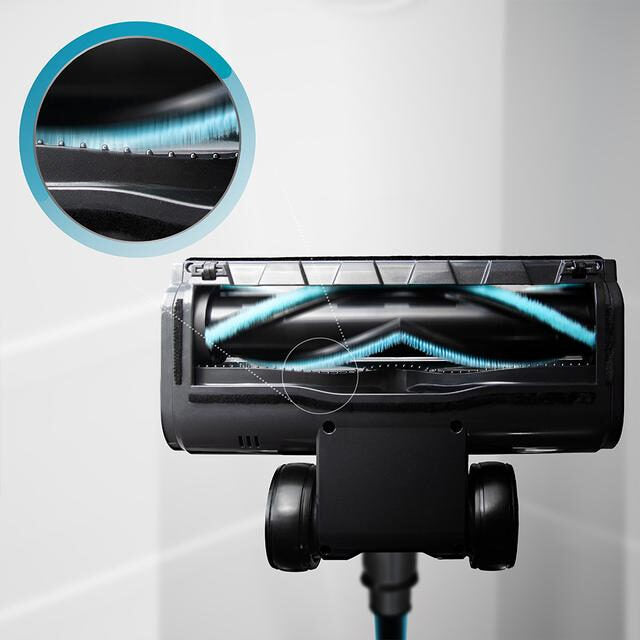 Cecotec Conga Rockstar RS50 Aspirapolvere elettrica Batteria Secco Sacchetto per la polvere 0,5 L 400 W Nero, Blu 2200 Ah