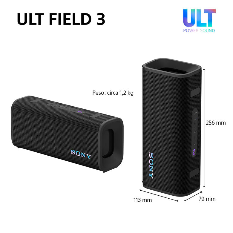Sony SRSULT30B Altoparlante portatile stereo Nero