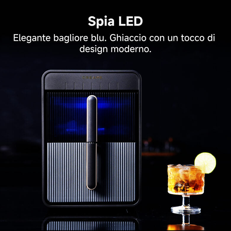 Dreame Aura Macchina per la produzione di cubetti di ghiaccio integrata/indipendente 12 kg/24h Nero, Oro