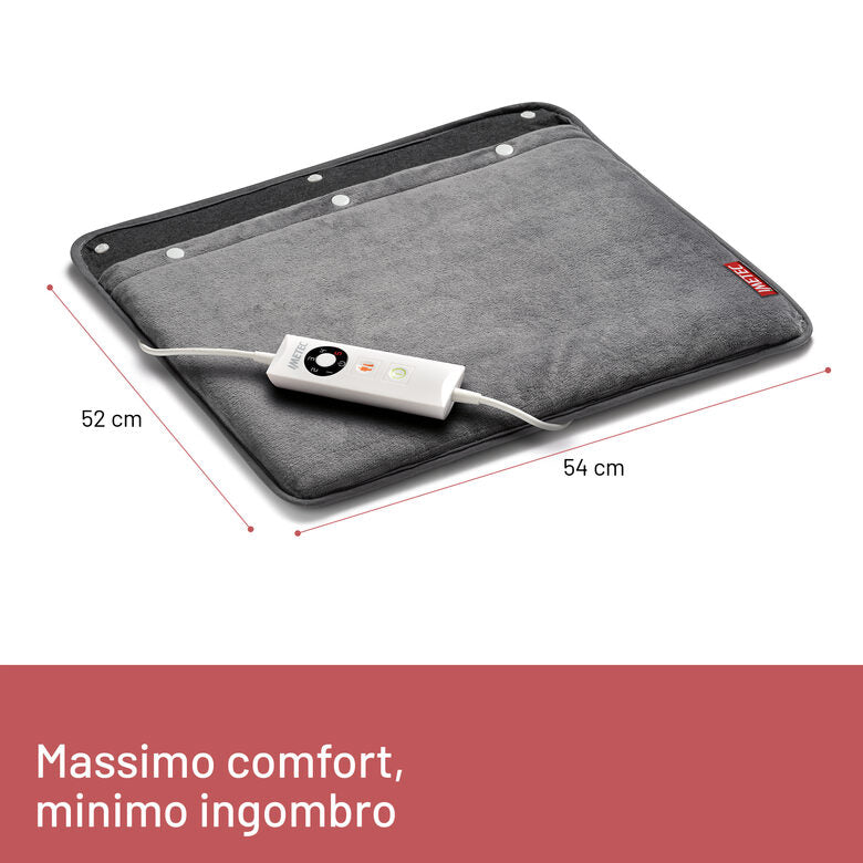 Imetec Scaldapiedi Tecnologia Intellisense, 52x54 cm, 5 temperature, Rapido riscaldamento
