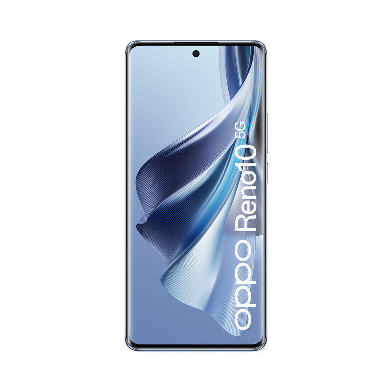OPPO Reno Smartphone 5G, AI Tripla fotocamera 64+32+8MP, Selfie 32MP, Display 6.7" 120HZ AMOLED, 5000 mAh, RAM 8GB (Esp. fino 16GB) + ROM 256GB, [Versione Italia], Colore Ice Blue