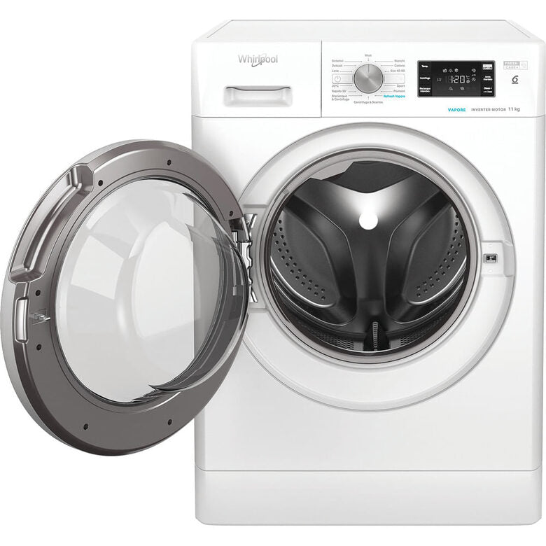 Whirlpool FFB 1148 BSV IT Lavatrice A Libera Installazione 11 Kg, 1400 Giri, Tecnologia 6° Senso, Classe A, Bianco