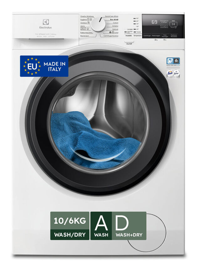 Electrolux Serie 700 EW7W2106G lavasciuga Libera installazione Caricamento frontale Bianco D