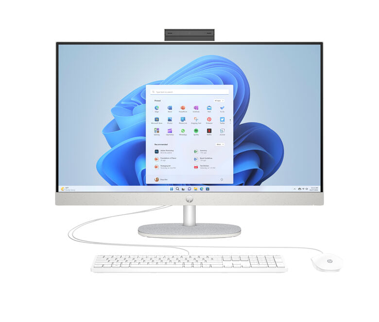 HP 27-cr0024nl Intel® Core™ i5 i5-1335U 68,6 cm (27") 1920 x 1080 Pixel PC All-in-one 8 GB DDR4-SDRAM 512 GB SSD Windows 11 Home Wi-Fi 6 (802.11ax) Bianco