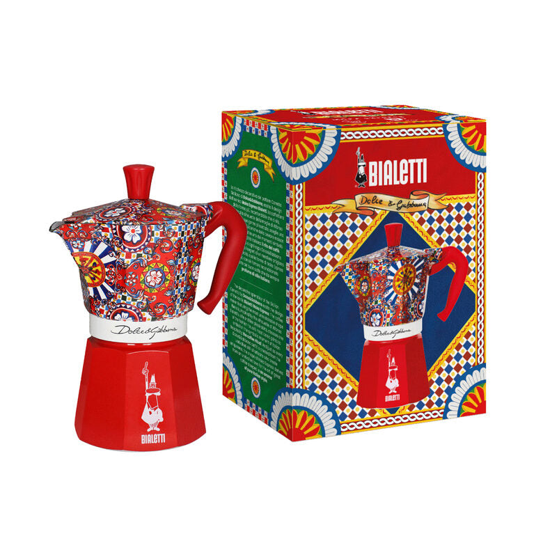Bialetti Dolce&Gabbana Moka Express Blu, Rosso, Bianco