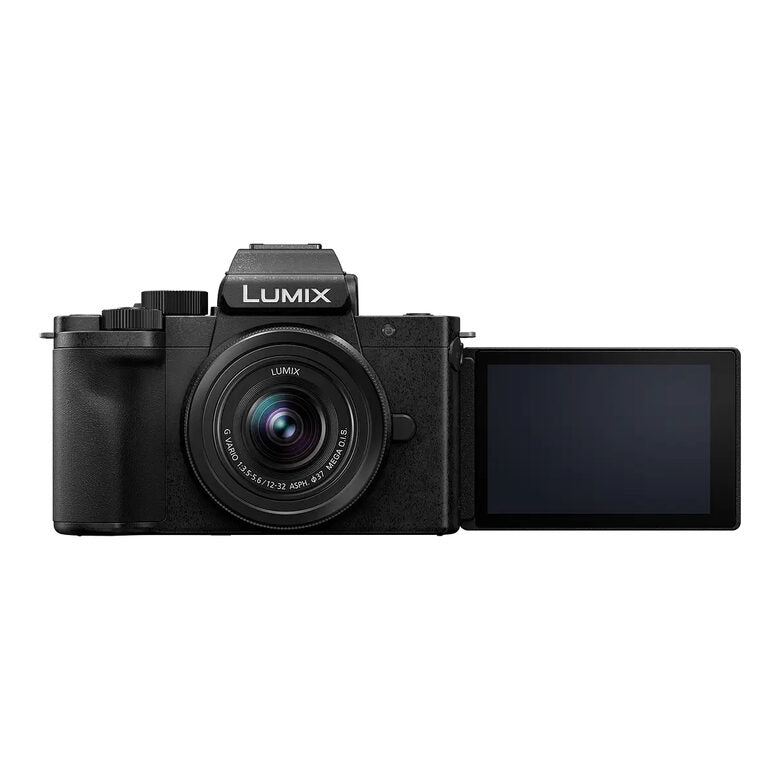 Fotocamera Panasonic Lumix DC-G100DKEGK Fotocamera DC-G100D + Obiettivo H-FS 12-32 Nero [DC-G100DKEGK]
