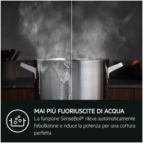 AEG TI84IB30IZ piano cottura Nero Da incasso 80 cm Piano cottura a induzione 4 Fornello(i)