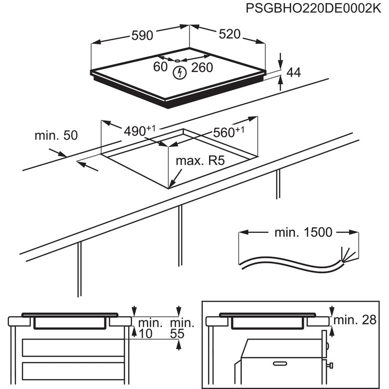 Electrolux EIV63443CT Piano Cottura Induzione Opaco