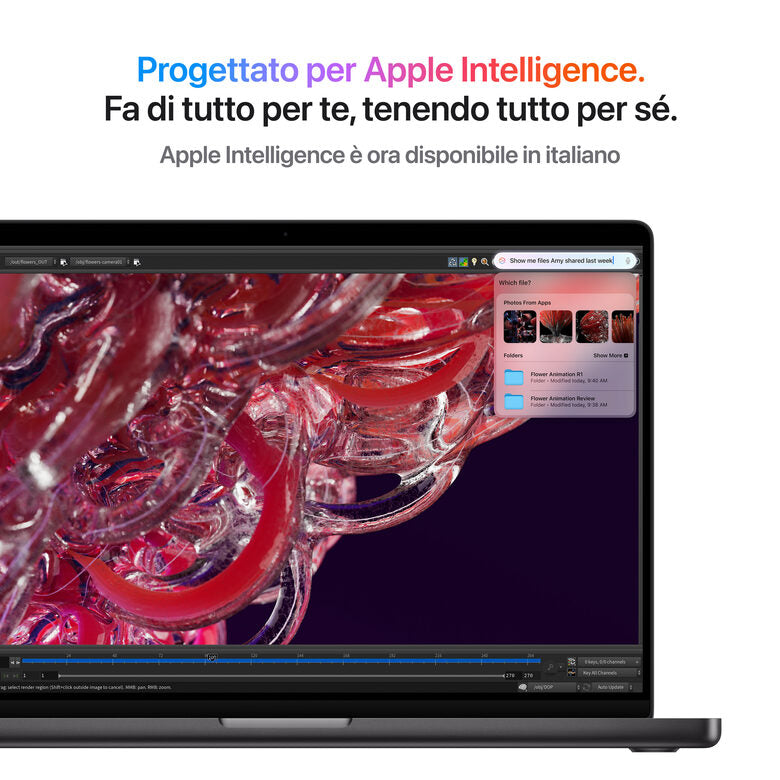 Apple MacBook Pro 16": Chip M4 Pro con cpu 14 core e gpu 20 core, 512GB SSD - Nero siderale