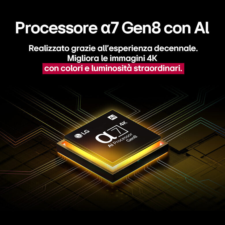 LG UHD AI 43UA75006LA TV Serie UA75 43'' 4K, α7 Gen8, HDR10, 20W, 3 HDMI con Game Optimizer, Smart TV WebOS 25