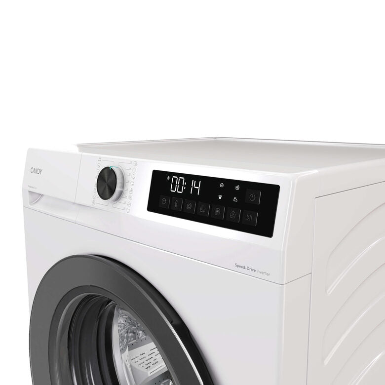 Candy GD 49G8-S Prowash 300 Lavatrice A Libera Installazione 9 Kg, 1400 Giri, Classe A, Inverter, Fresh Vapor, 8 Cicli Rapidi, Bianco