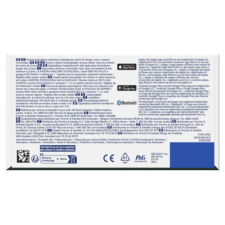 Oral-B 80837832 spazzolino elettrico Adulto Nero, Verde