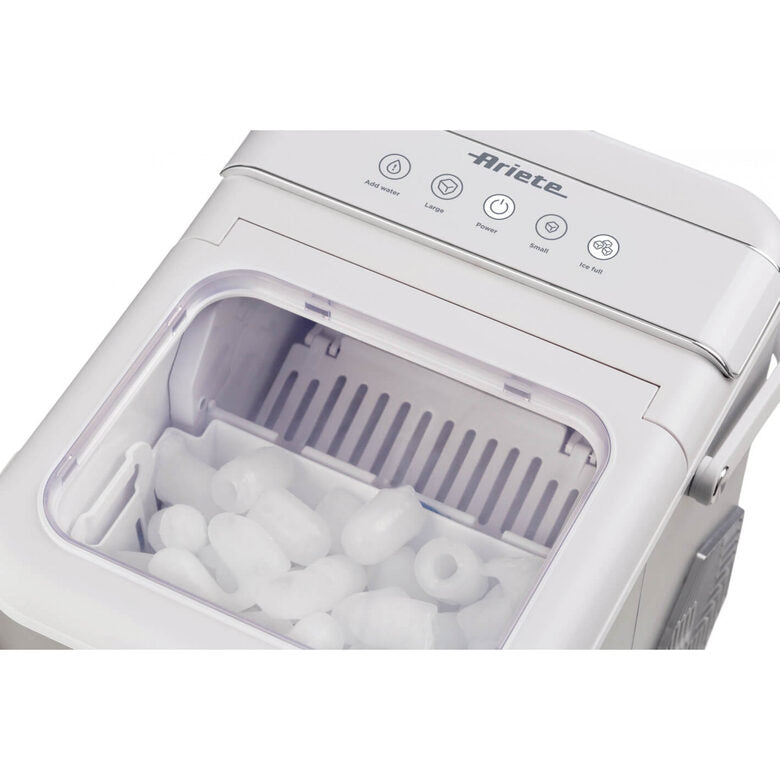 Ariete 651 Ice Machine, Macchine per fare il ghiaccio, 9 cubetti di ghiaccio in 6 minuti, 1,4L, Cubetti grandi e piccoli, Funzione autopulizia