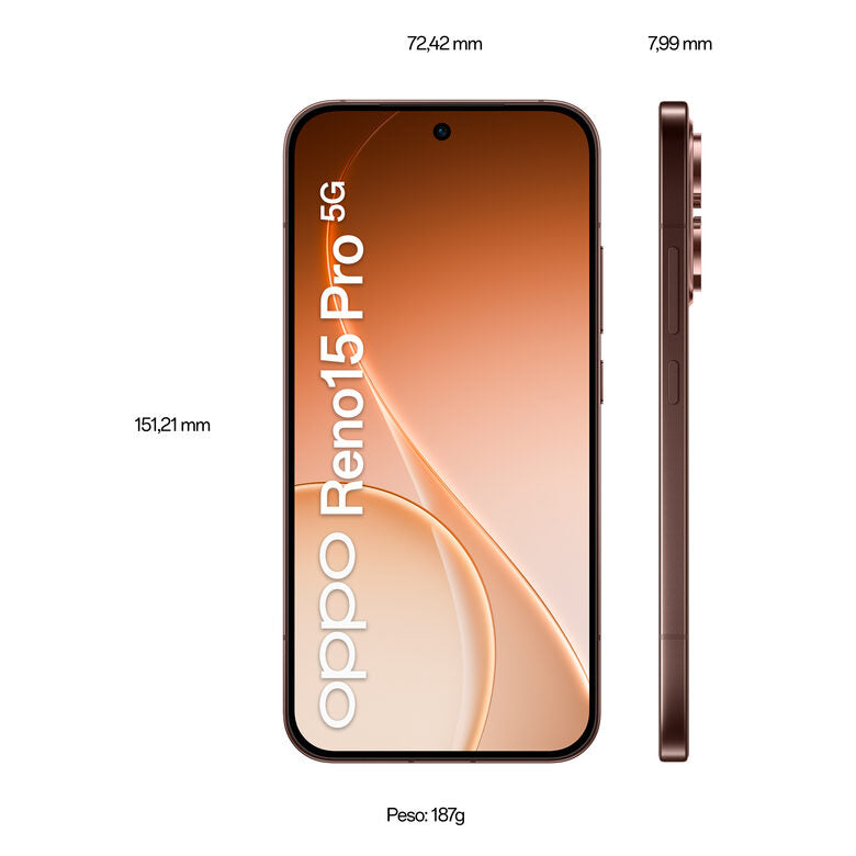 OPPO Reno15 Pro 5G AI Smartphone, Tripla fotocamera 200+50+50MP, Selfie 50MP, Display 6.32” 120HZ AMOLED FHD+, 6200mAh, RAM 12GB(Esp4GB/8GB/12GB)+ROM 512GB [Versione Italia], Dusk Black