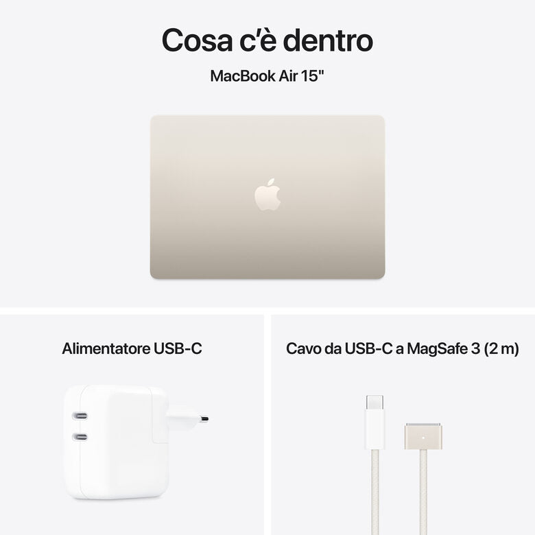 Apple MacBook Air 15'' M4 chip 10-core CPU 10-core GPU, 16GB, 256GB SSD - Galassia