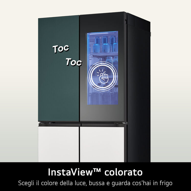 LG InstaView MoodUP GMV960NNME Frigo multidoor , Classe E, 617L , Colore personalizzabile