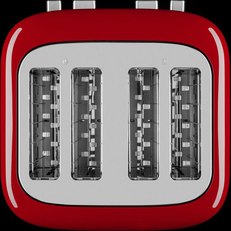 KitchenAid 5KMT4109EER Tostapane 4 fetta/e 1640 W Rosso, Acciaio inox