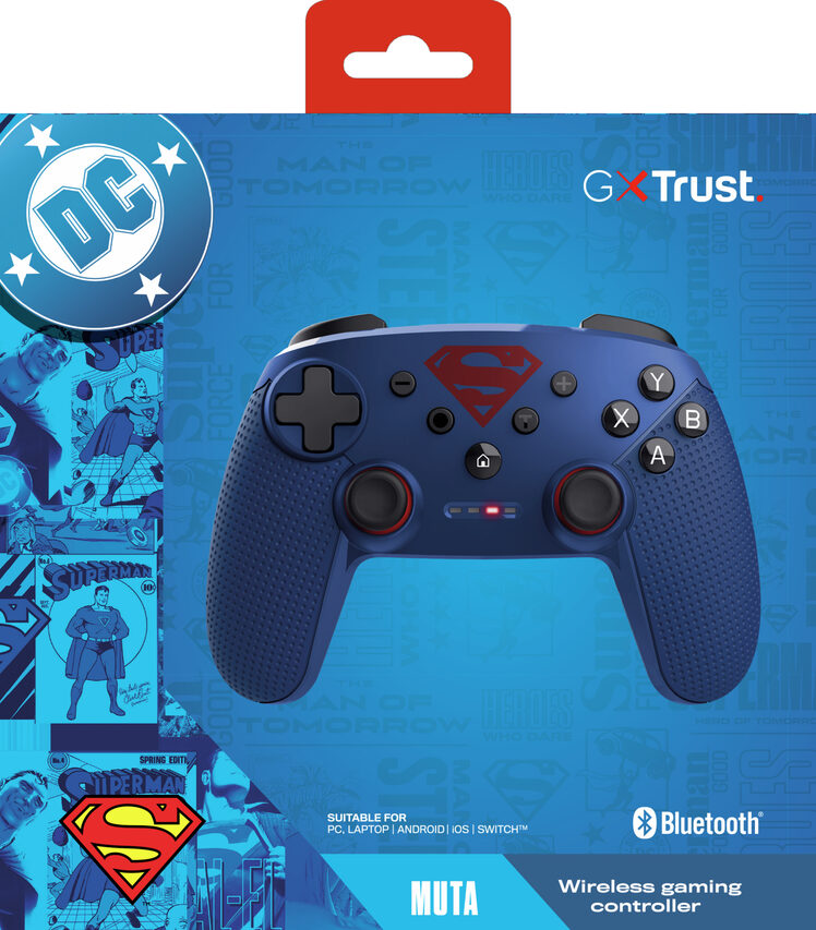 Trust GXT 542SM Muta Blu Bluetooth/RF/USB Gamepad Android, Nintendo Switch, Nintendo Switch 2, Nintendo Switch Lite, Nintendo Switch OLED, PC, iOS
