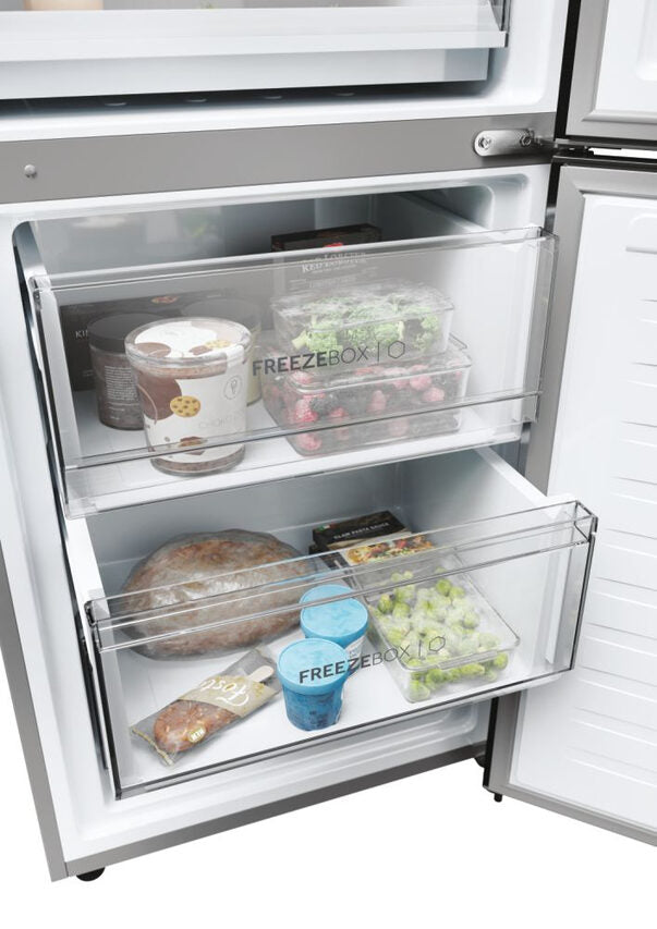 Haier HDPW3620DNPD 2D 60 Serie 3 Frigorifero Combinato A Libera Installazione, No Frost, Tecnologia Haier Air Surround, Haier Artificial Intelligence, Classe D, Acciaio Inox