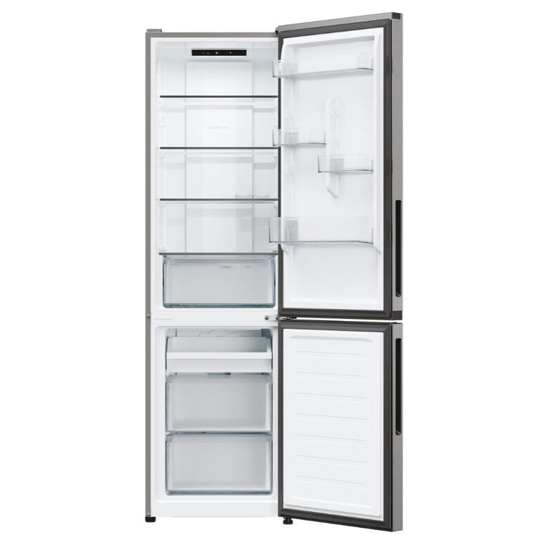Candy CNCQ2T518EX City Fresco 300 Frigorifero Combinato A Libera Installazione, No Frost, Circle Fresh, Classe E, Acciaio Inox