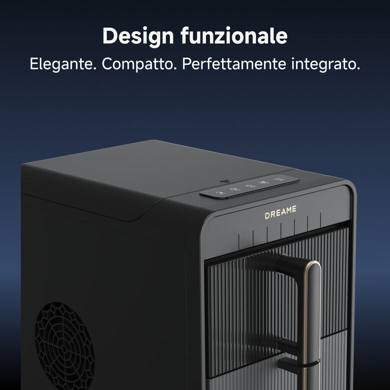 Dreame Aura Macchina per la produzione di cubetti di ghiaccio integrata/indipendente 12 kg/24h Nero, Oro