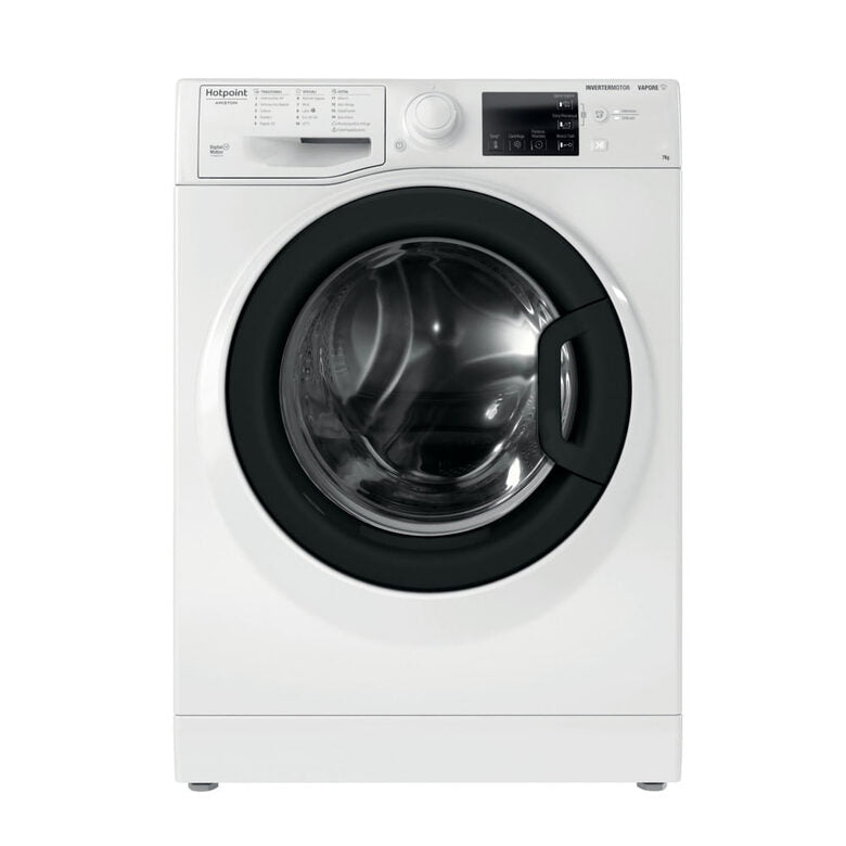 Hotpoint Ariston RSSG R527 B IT Lavatrice Slim A Libera Installazione 7 Kg, 1200 Giri, Steam Hygiene, Anti Allergy, Igiene Vapore, Classe B, Bianco