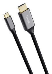 Trust 25630 adattatore per inversione del genere dei cavi USB-C HDMI Nero, Argento