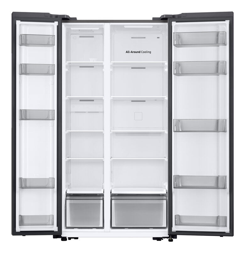 Samsung RS57DG400EM9 Frigorifero Side By Side A Libera Installazione, No Frost, AI Inverter, SmartThings Energy, Classe E, Acciaio Inox