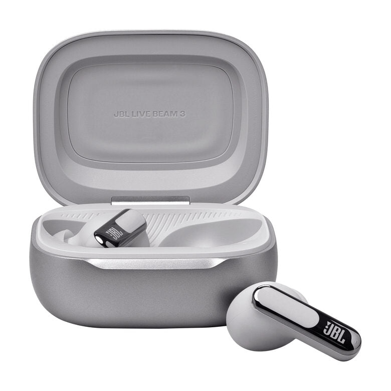 JBL Live Beam 3 Auricolare Wireless In-ear Chiamate/Musica/Sport/Tutti i giorni Bluetooth Argento