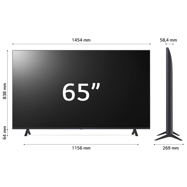 LG 65NANO82T6B Televisione Smart TV 65" Pollici Led 4K Nanocell Serie NANO82 3 HDMI