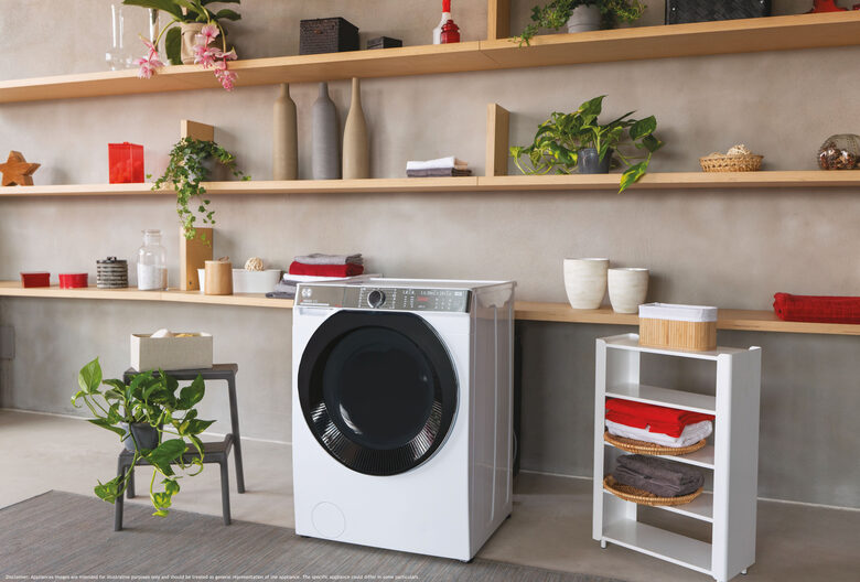 Hoover H5WPB610AMBC8-S H-WASH 550 Lavatrice A Libera Installazione 10 Kg, 1600 Giri, Power Care System, Auto Care, Steam Care Pro, Classe A, Bianco