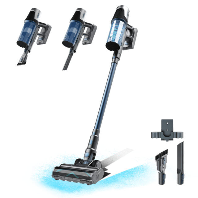 Cecotec Conga Rockstar RS50 Aspirapolvere elettrica Batteria Secco Sacchetto per la polvere 0,5 L 400 W Nero, Blu 2200 Ah