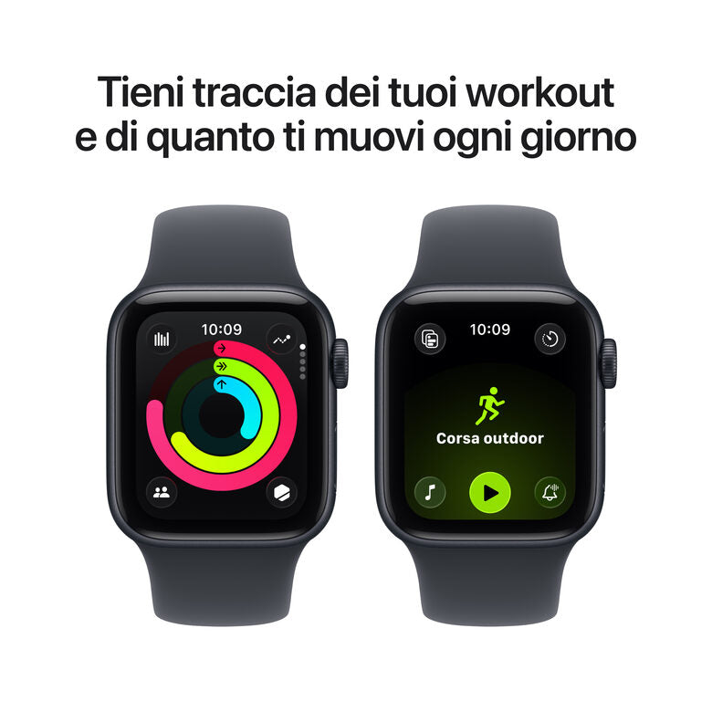 Apple Watch SE (3nd generation) SE 3 GPS 40mm Cassa Alluminio Mezzanotte con Sport Band Mezzanotte - S/M