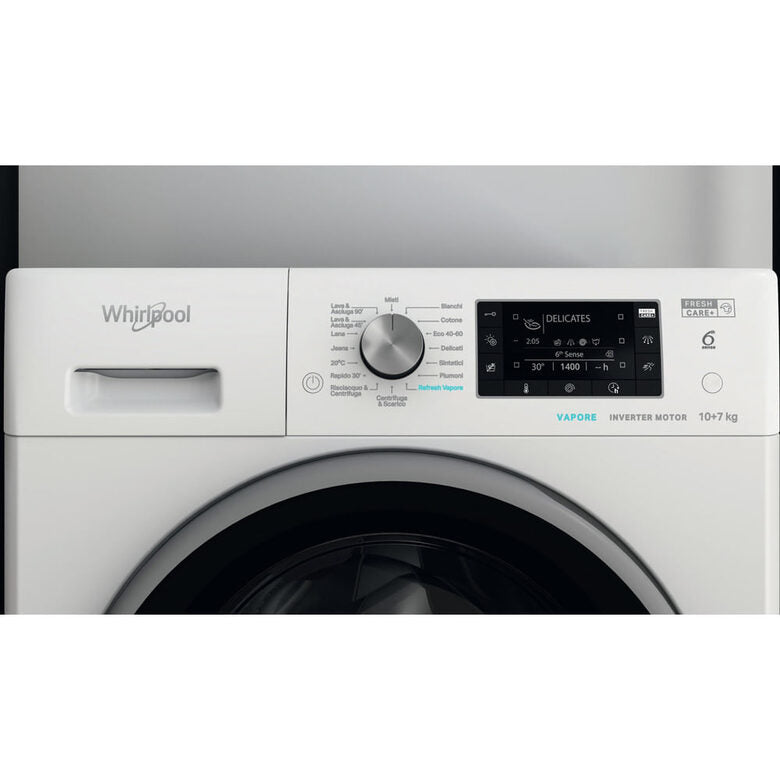 Whirlpool FreshCare Lavasciuga a libera installazione - FFWDD 107436 BSV IT