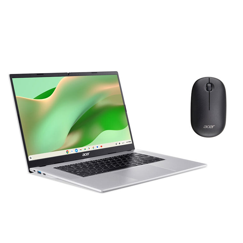 Acer Chromebook 315 CB315-8H-88G3 + Mouse wireless MediaTek Kompanio Kompanio 540 39,6 cm (15.6") Full HD 4 GB DDR5-SDRAM 64 GB eMMC Wi-Fi 6E (802.11ax) ChromeOS Italiano Argento