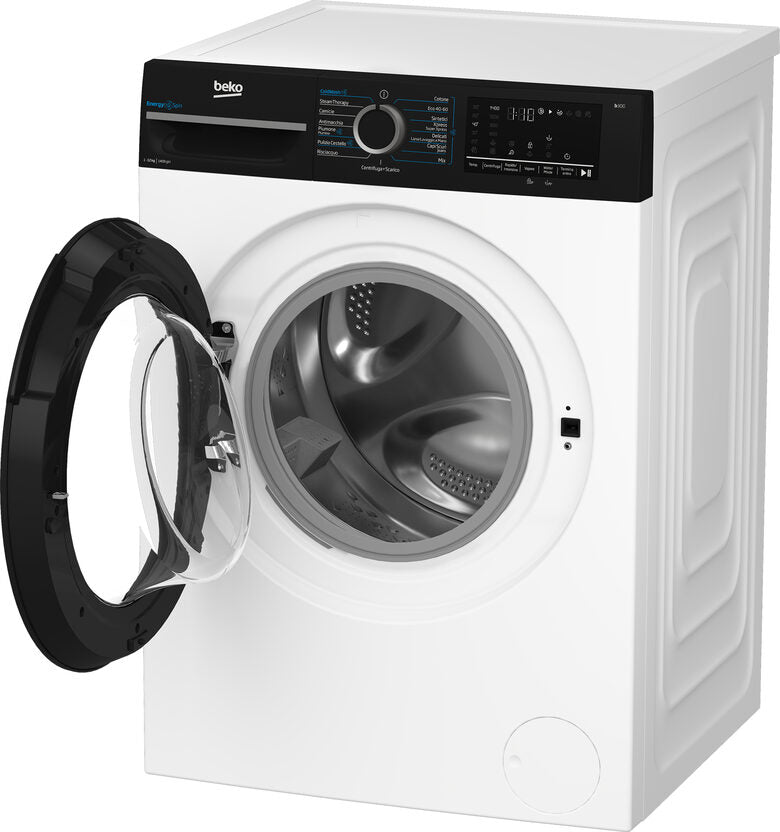 Beko BMGWT41241B B300 Lavatrice A Libera Installazione 12 Kg, 1400 Giri, Energyspin, Classe A, Nero Bianco