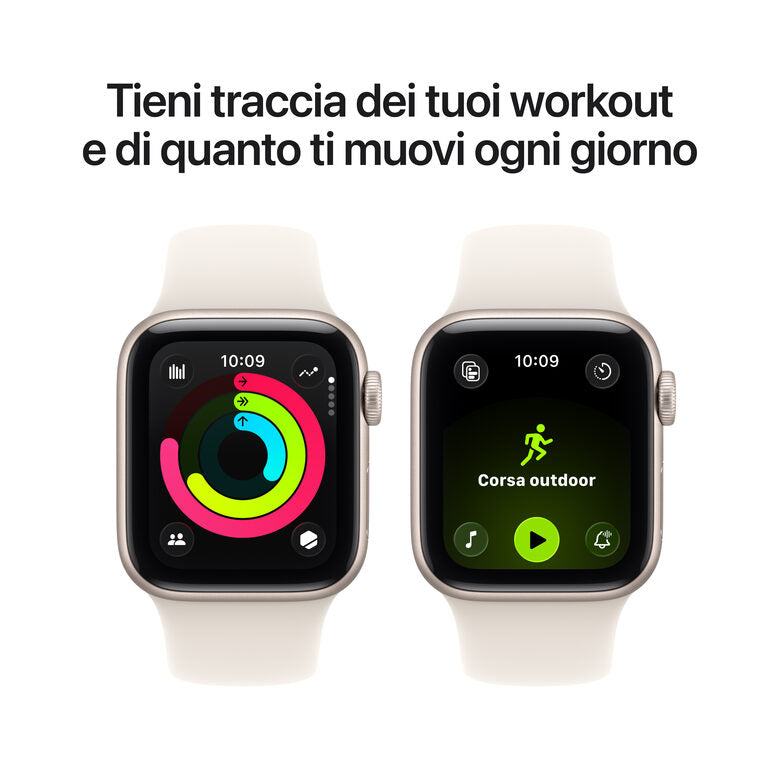 Apple Watch SE (3nd generation) SE 3 GPS 40mm Cassa Alluminio Galassia con Sport Band Galassia - M/L
