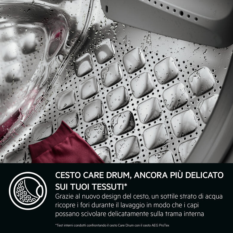 AEG LR7FD94 Serie 7000 Lavatrice A Libera Installazione 9 Kg, 1351 Giri, ProSteam®, Classe A, Bianco