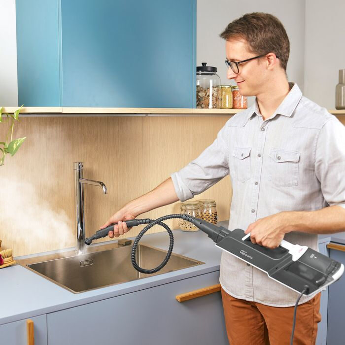 Polti Vaporetto SV610_Style Scopa a vapore 0,5 L 1500 W Grigio, Bianco