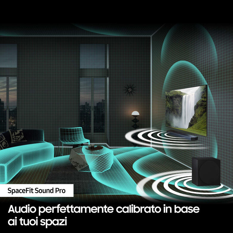 Samsung Soundbar HW-Q930D/ZF Serie Q, 17 Speaker, Wireless Dolby Atmos, Audio a 9.1.4 Canali, Q-Simphony, Alexa integrato e compatibile con Google Assistant, Titan Black