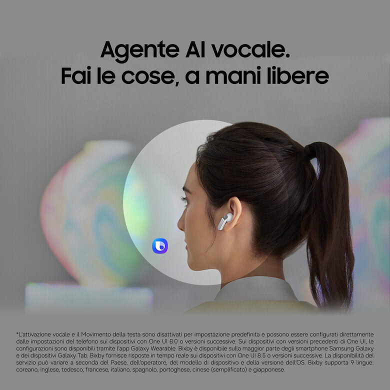 Samsung Galaxy Buds4 Pro, Black, Corpo in metallo, Altoparlante a 2 vie e doppio amplificatore, Chiamate cristalline, Audio a 360°, ANC migliorata, Controllo adattivo del rumore, Connessione