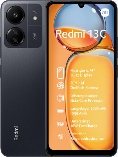 Xiaomi Redmi 13C 17,1 cm (6.74") Doppia SIM Android 13 4G USB tipo-C 4 GB 128 GB 5000 mAh Nero