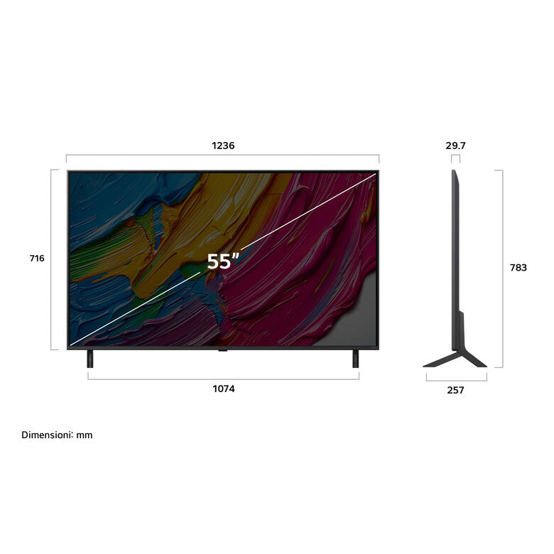 LG QNED AI 55QNED80A6A TV Serie QNED80 55'' 4K, α7 Gen8, HDR10, 20W, 3 HDMI con Game Optimizer, Smart TV WebOS 25