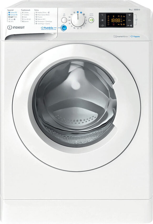 Indesit BWE 91296X WV IT Lavatrice A Libera Installazione 9 Kg, 1200 Giri, Classe A, Bianco