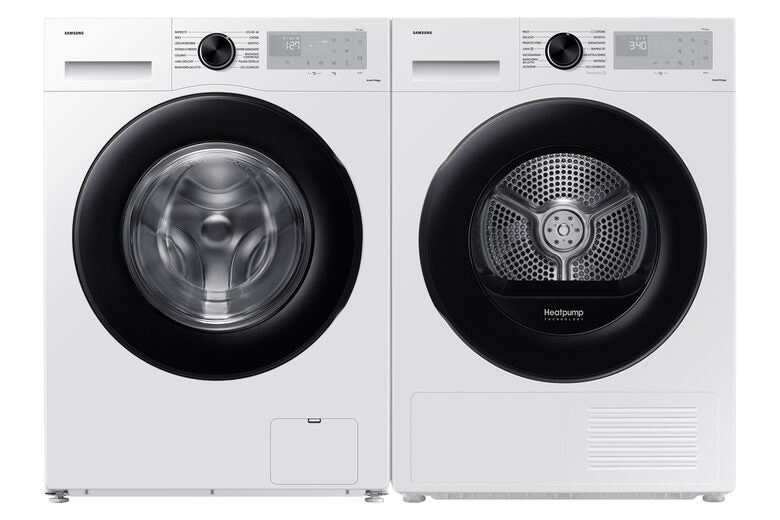 Samsung WW90CGC04DAHET Lavatrice A Libera Installazione 9 Kg, 1400 Giri, Crystal Clean™, SmartThings AI Energy Mode, Ecobubble™, Vapore Igienizzante, Classe A, Bianco