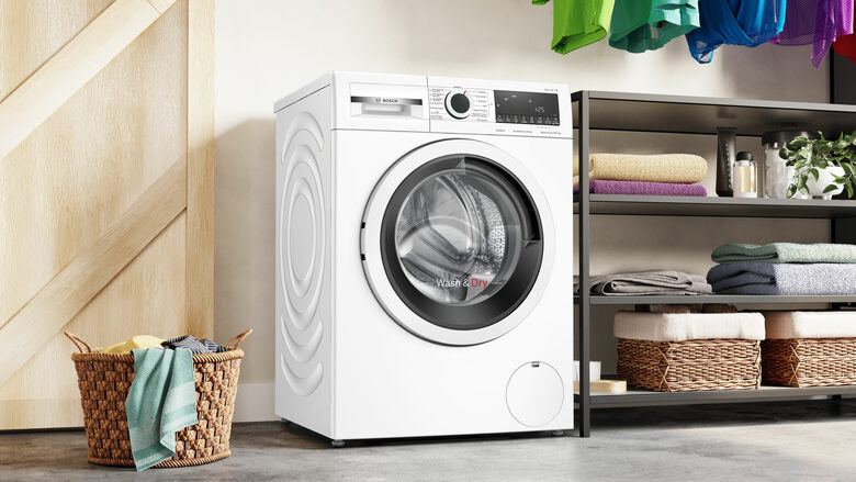 Bosch WNA144V0IT Serie 4 Lavasciuga A Libera Installazione 9/5 Kg, 1400 Giri, AutoDry, Iron Assist, Ecosilence Drive™, Classe E, Bianco