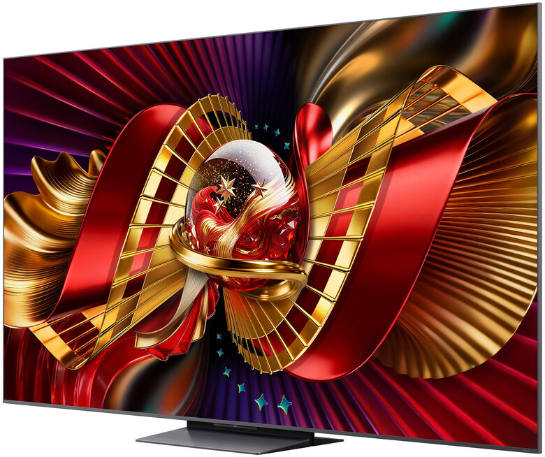 TCL C8L TV 65C8L SQD Mini LED da 65", 4K HDR, 5000 nit, 2.040 zone di dimming, Google TV, 144Hz, Dolby Vision & Atmos, Audio Bang & Olufsen