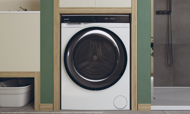 Candy BWS 4128B8-S Lavasciuga A Libera Installazione 12 Kg, 1400 Giri, ProWash&Dry, Proactive Ecowash, Candy Clean Shields, Soft Drum, Classe D, Bianco