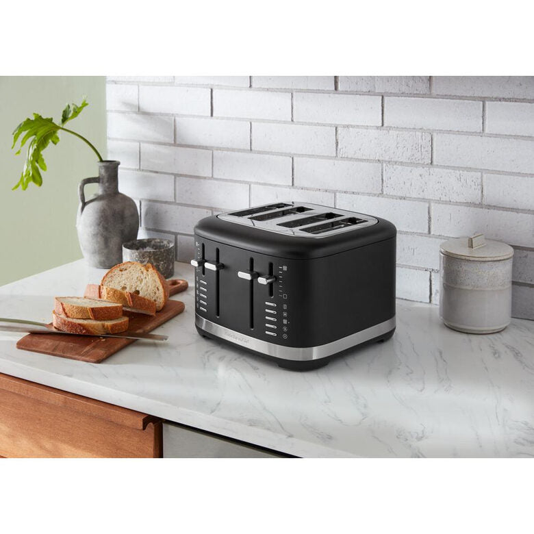 KitchenAid 5KMT4109EBM 7 Tostapane 4 fetta/e 1640 W Nero, Acciaio inox